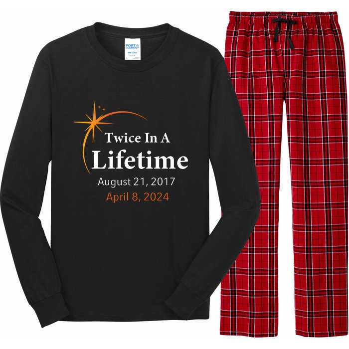 Eclipse 2024 Twice In A Lifetime Solar Eclipse Long Sleeve Pajama Set