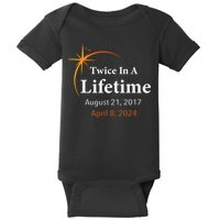 Eclipse 2024 Twice In A Lifetime Solar Eclipse Baby Bodysuit