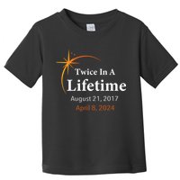 Eclipse 2024 Twice In A Lifetime Solar Eclipse Toddler T-Shirt