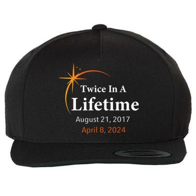 Eclipse 2024 Twice In A Lifetime Solar Eclipse Wool Snapback Cap