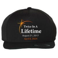 Eclipse 2024 Twice In A Lifetime Solar Eclipse Wool Snapback Cap