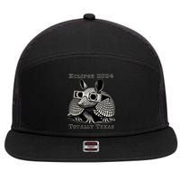 Eclipse 2024 Totally Texas 7 Panel Mesh Trucker Snapback Hat