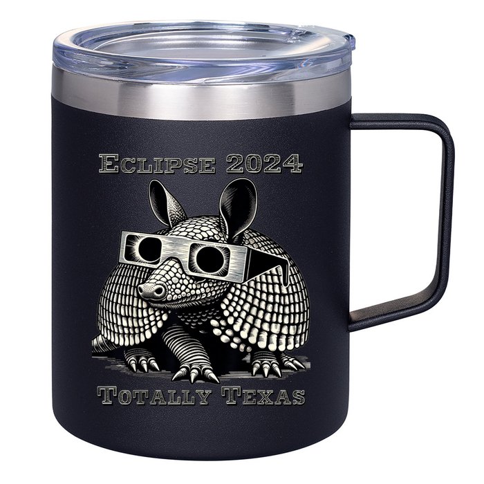 Eclipse 2024 Totally Texas 12oz Stainless Steel Coffee Mug