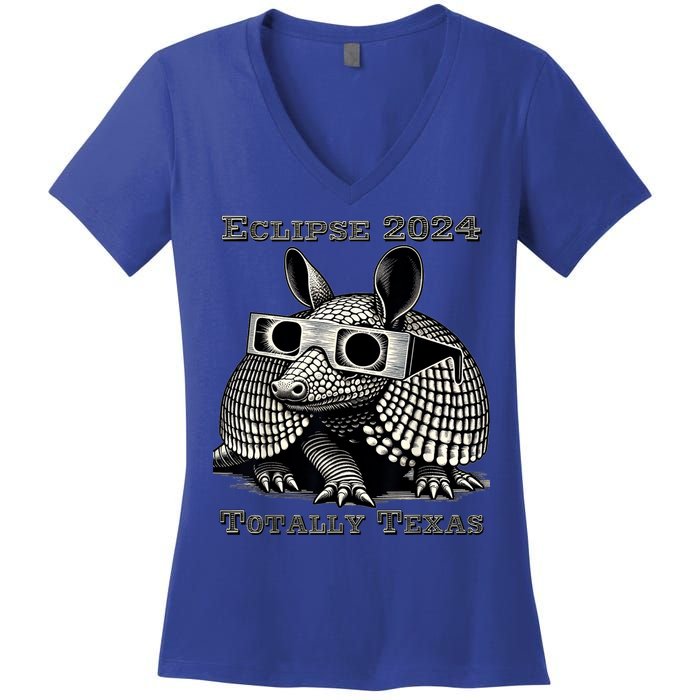 Eclipse 2024 Totally Texas Women's V-Neck T-Shirt