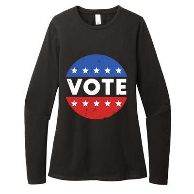 Election 2024 Voter Vintage Button Womens CVC Long Sleeve Shirt