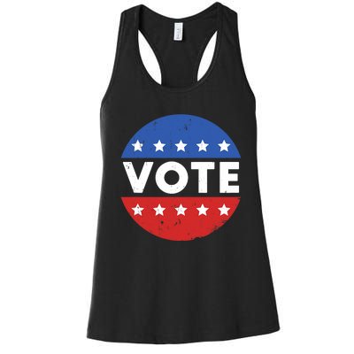 Election 2024 Voter Vintage Button Women's Racerback Tank