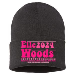 Elle 2024 Woods Funny Pink Sustainable Knit Beanie