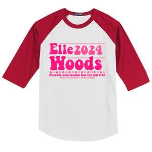 Elle 2024 Woods Funny Pink Kids Colorblock Raglan Jersey