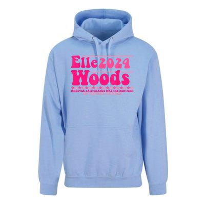 Elle 2024 Woods Funny Pink Unisex Surf Hoodie