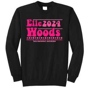 Elle 2024 Woods Funny Pink Text Apparel Sweatshirt