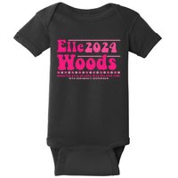 Elle 2024 Woods Funny Pink Text Apparel Baby Bodysuit