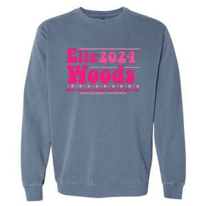 Elle 2024 Woods Funny Pink Text Apparel Garment-Dyed Sweatshirt