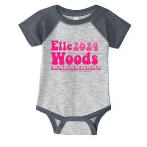 Elle 2024 Woods Funny Pink Text Apparel Infant Baby Jersey Bodysuit