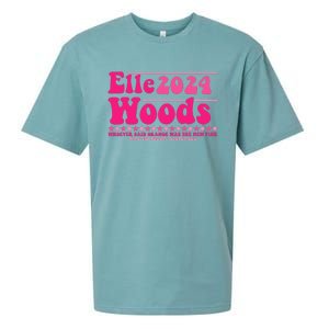 Elle 2024 Woods Funny Pink Text Apparel Sueded Cloud Jersey T-Shirt