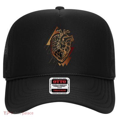 Ezekiel 3626 Heart Of Flesh Bible Verse Christian Faith High Crown Mesh Back Trucker Hat