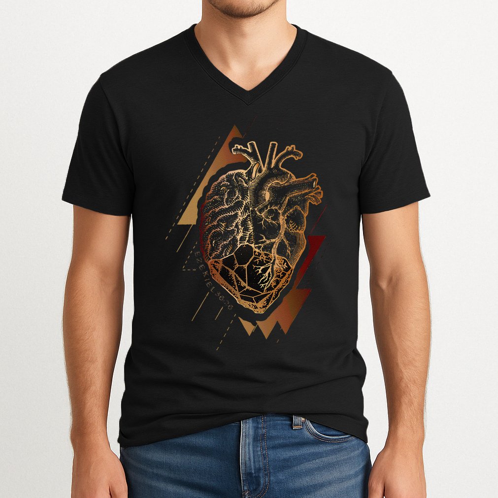 Ezekiel 3626 Heart Of Flesh Bible Verse Christian Faith V-Neck T-Shirt
