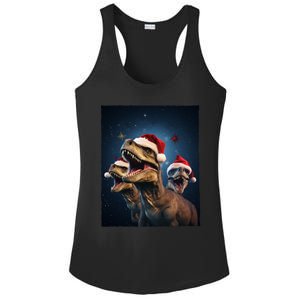 Epic 3 Trex Santa Christmas Trex Gift Ladies PosiCharge Competitor Racerback Tank