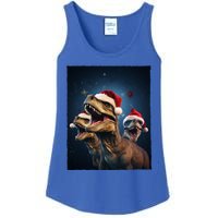 Epic 3 Trex Santa Christmas Trex Gift Ladies Essential Tank