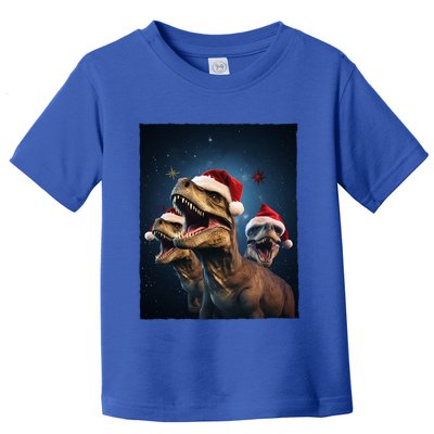 Epic 3 Trex Santa Christmas Trex Gift Toddler T-Shirt