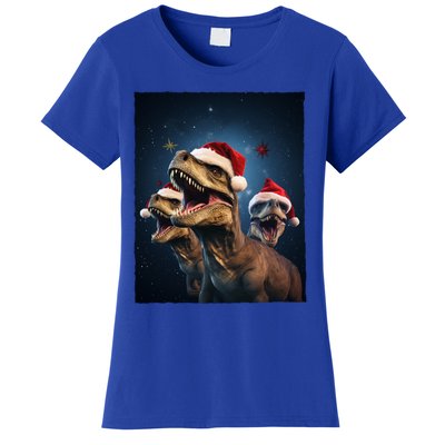 Epic 3 Trex Santa Christmas Trex Gift Women's T-Shirt