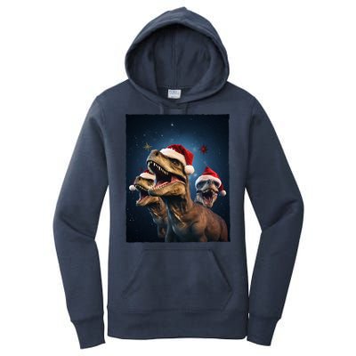 Epic 3 Trex Santa Christmas Trex Gift Women's Pullover Hoodie