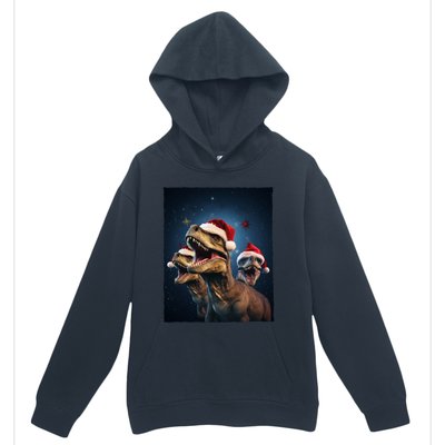 Epic 3 Trex Santa Christmas Trex Gift Urban Pullover Hoodie