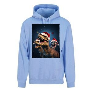 Epic 3 Trex Santa Christmas Trex Gift Unisex Surf Hoodie