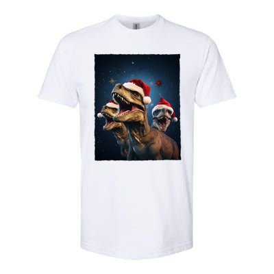 Epic 3 Trex Santa Christmas Trex Gift Softstyle CVC T-Shirt