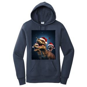 Epic 3 Trex Santa Christmas Trex Great Gift Women's Pullover Hoodie