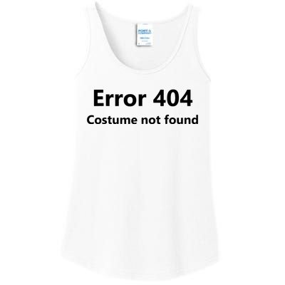 Error 404 Costume Not Found Funny Lazy Halloween Ladies Essential Tank