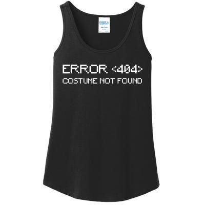 Error 404 Costume Not Found Funny Halloween Ladies Essential Tank