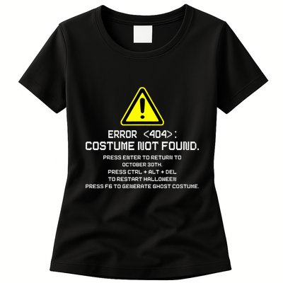 Error 404 Costume Not Found Funny Halloween Women's T-Shirt