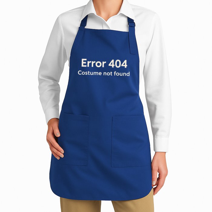Error 404 Costume Not Found Full-Length Apron With Pockets