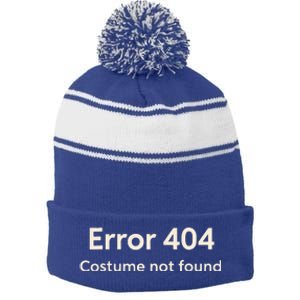 Error 404 Costume Not Found Stripe Pom Pom Beanie