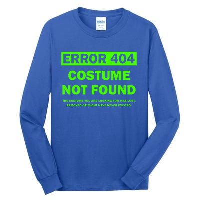 Error 404 Costume Not Found Halloween Matching Tall Long Sleeve T-Shirt