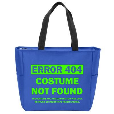 Error 404 Costume Not Found Halloween Matching Zip Tote Bag