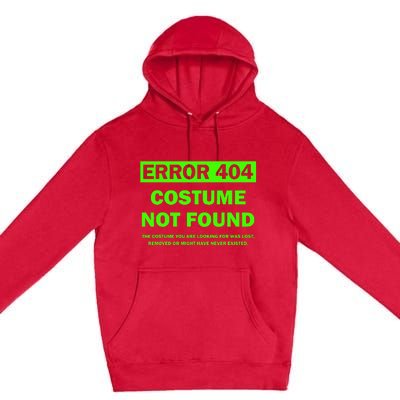 Error 404 Costume Not Found Halloween Matching Premium Pullover Hoodie