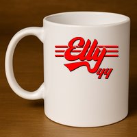 Elly 44 Cincinnati Baseball 11oz C Handle Ceramic Mug