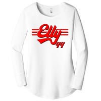 Elly 44 Cincinnati Baseball Women's Perfect Tri Tunic Long Sleeve Shirt