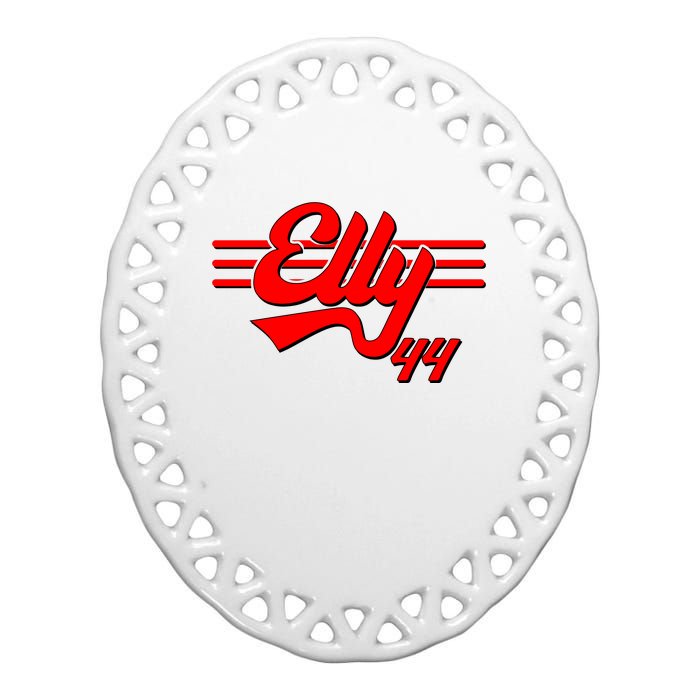 Elly 44 Cincinnati Baseball Ceramic Oval Ornament