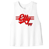 Elly 44 Cincinnati Baseball Women's Racerback Cropped Tank