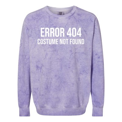 Error 404 Costume Not Found Funny Halloween Costume Colorblast Crewneck Sweatshirt