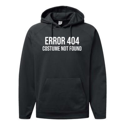 Error 404 Costume Not Found Funny Halloween Costume Performance Fleece Hoodie