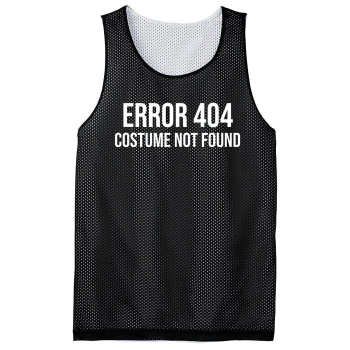 Error 404 Costume Not Found Funny Halloween Costume Mesh Reversible Basketball Jersey Tank