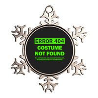 Error 404 Costume Not Found Halloween Matching Metallic Star Ornament