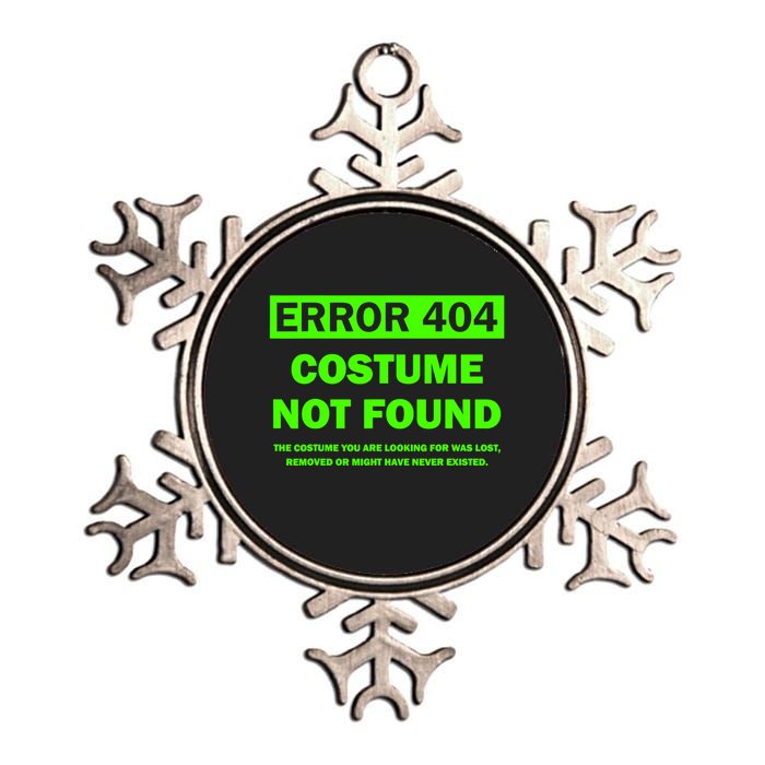 Error 404 Costume Not Found Halloween Matching Metallic Star Ornament
