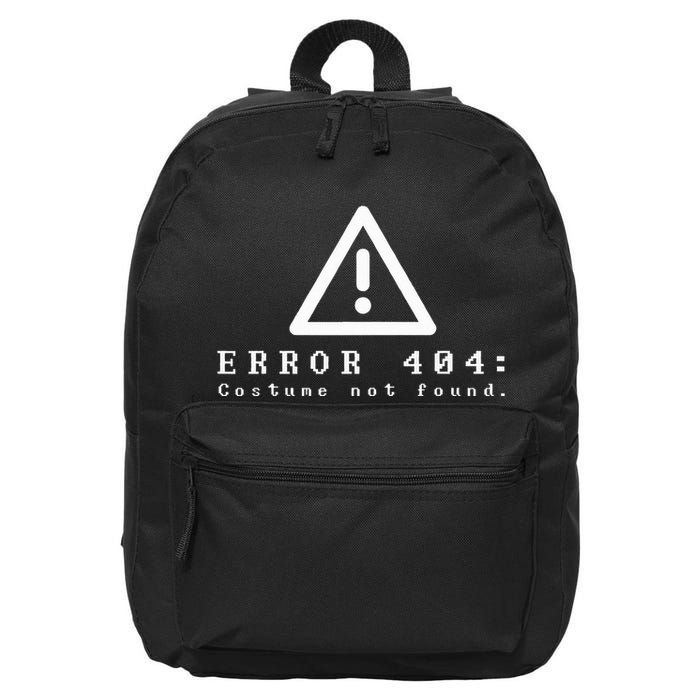 Error 404 Costume Not Found Funny Halloween Computer Geek 16 in Basic Backpack