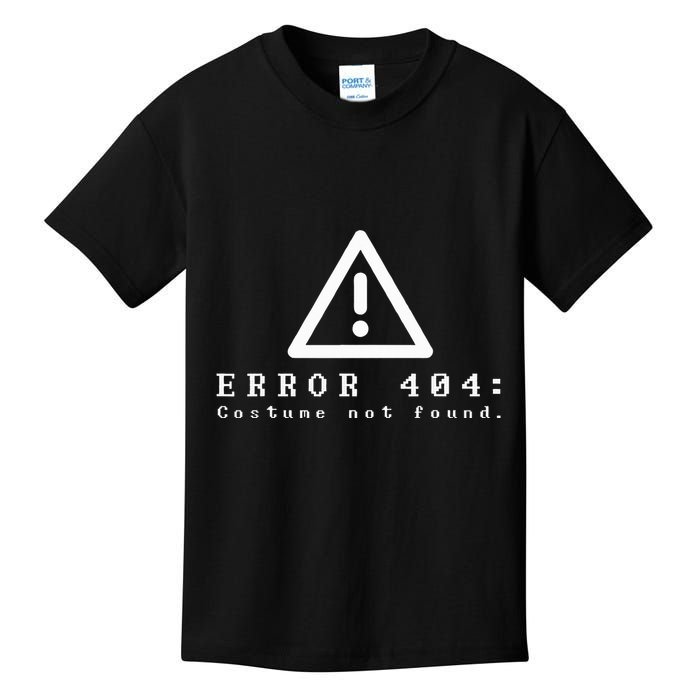 Error 404 Costume Not Found Funny Halloween Computer Geek Kids T-Shirt