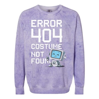 Error 404 Costume Not Found Halloween Geek Matching Colorblast Crewneck Sweatshirt