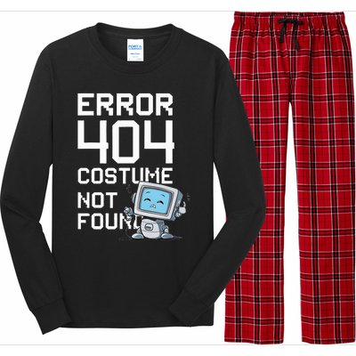 Error 404 Costume Not Found Halloween Geek Matching Long Sleeve Pajama Set